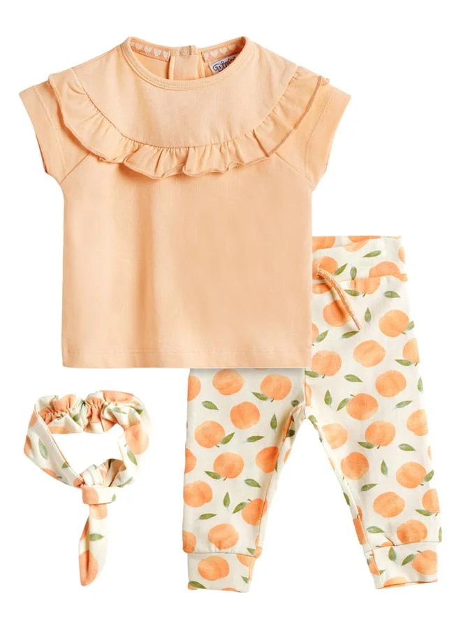 Dirkje Pack of 3 - Fruit Print Top, Leggings and Headband